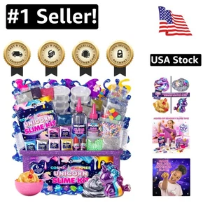 Creative Cosmic Shimmer Unicorn Slime Kit with Glitter & Glow-in-the-Dark Fun - Picture 1 of 9