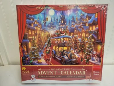 Jigsaw Puzzle Advent Calendar 1008 Pieces, 42 PC, Christmas Celebration Theme - Image 1 of 2