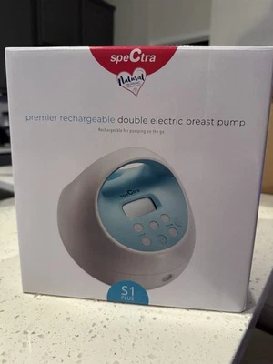 Extractor de leche eléctrico doble Spectra Baby USA S1 sin abrir con batería - blanco Foto 1 de 4