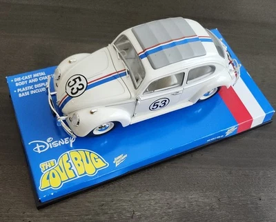 🔥2003 Disney Herbie The Love Bug 1:18 Johnny LIGHTNING '63 VW Beetle Racing Nuevo Foto 1 de 4