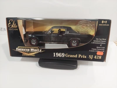 Pontiac Grand Prix SJ 428 1969 American Muscle Elite Edition 1/18 negro raro Foto 1 de 4