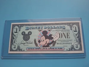1990 Disneyland Disney banconota da 1 dollaro serie D Topolino ***forma decente*** - Foto 1 di 3