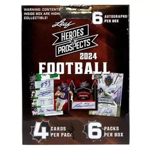2024 Leaf Heroes & Prospects Football fabrikversiegelte Hobbybox 6 Packungen 6 Autos - Bild 1 von 1