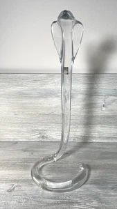 Daum France Clear Crystal Cobra Snake Sculpture 18.5" H Signed Vintage **READ** - Picture 1 of 13