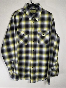 Camisa a Cuadros Dixxon Flannel Co Para Hombre Ojos de Luna Amarilla y Negra Talla Limitada: XL - Imagen 1 de 4
