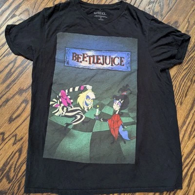 CAMISETA de dibujos animados Beetlejuice (mediana) programa de televisión 19x27 Foto 1 de 3