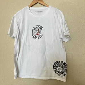 Hinano Tahiti Shirt Large White Beer Surf Hawaii Dream Island 100% Baumwolle - Bild 1 von 5