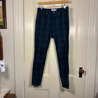 Vineyard Vines Pantalones 6 (30x28) Negro Reloj Tartán Ajustado Oscuro Academia Preppy Foto 1 de 4