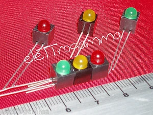 led 5 mm semaforo rosso giallo verde + portaled - Imagen 1 de 1