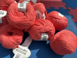 GEDIFRA YARNS MAROKKO:  Salmon Orange #1938:  100% Heavy Worsted Cotton: Lot 10 - Picture 1 of 5