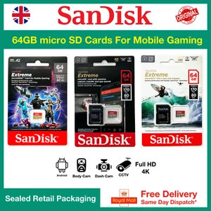 Schede micro SD per giochi mobili - SanDisk Extreme schede microSD da 64 GB - Foto 1 di 4