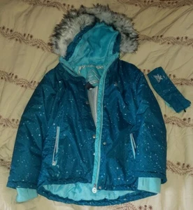 ZeroXposur Snowboard Ski Jacket Girls XL 16 Heavyweight Hooded Blue/Teal  - Picture 1 of 9