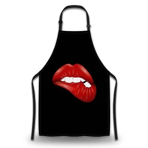 Garden Apron for Men Red Lip Baking Aprons for Women for Kitchen Cooking Rest... - Picture 1 of 8