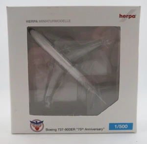 Herpa Continental Airlines Boeing 737-900 75 Anniversary Model - 1:500 - 507264 - Foto 1 di 12