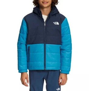 EUC The North Face Boys' XS Reversible Mount Chimbo Full Zip Hooded Jacket Blue - Picture 1 of 7