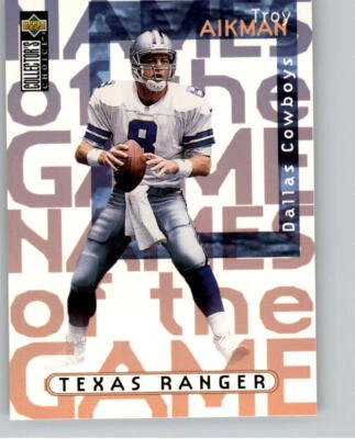 1997 Collector's Choice Names of the Game #60 Toy Aikman - Dallas Cowboys - Image 1 of 2