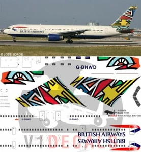 Calcomanías V1 Boeing 767-300 British Airways Emmly Masanabo para kit 1/144 Zvezda - Imagen 1 de 8