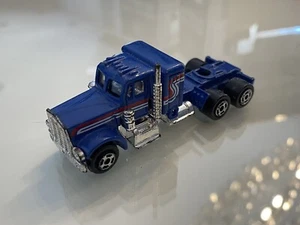 Welly Kenworth Semi Truck 80’s W900B # 4444 Blue Diecast Vintage 1:64 China - Picture 1 of 7