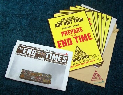 JIMMY CAUTY - ADP Ltd Ed SIGNED Testimony Cards AP + END TIMES Newspaper James - Image 1 of 4