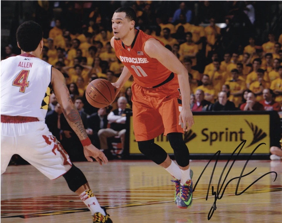 Фотография Тайлера Энниса с автографом 8x10 Сиракузы оранжевая с сертификатом подлинности - Изображение 1 из 1