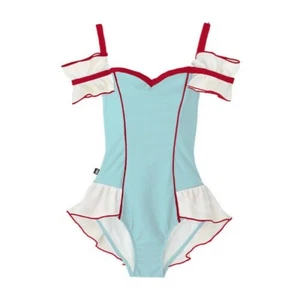 Lady Girls Lolita Swimwear Ruffle Monokinis Lace Up Swimsuit Kawaii Strappy Sexy - Picture 1 of 15