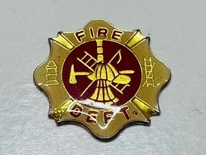 Vintage Epoxid Feuerwehr Revers Hut Weste Pin Abzeichen Helm Axt Leiter Haken - Bild 1 von 2