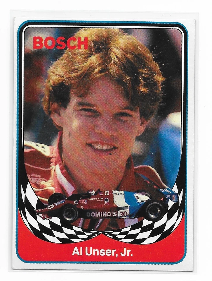 1986 Bosch Indy Racing AL UNSER JR Trading Card - Image 1 of 2
