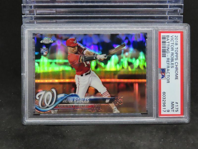 2018 Topps Chrome Victor Robles Refractor Rookie RC #175 PSA 9 Nationals C623