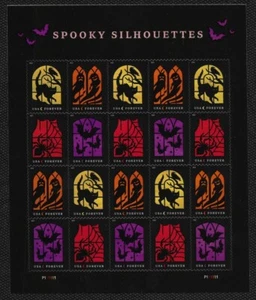 SCOTT 5423 "FOREVER" (55 CENT) SPOOKY SILHOUETTES SHEET OF 20 MNH FREE SHIPPING - Picture 1 of 1