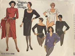 Vogue Pattern 1744 Misse’s Bodysuit & Skirt Size 8 - Picture 1 of 5