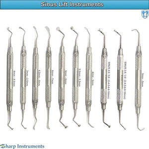 Sinus Lift Elevators Implant Dental Graft Membrane Procedure Mushroom Scaler Kit - Picture 1 of 11