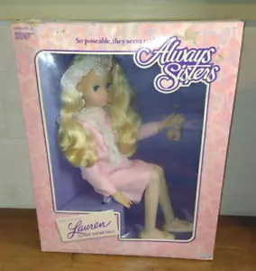 Vintage 1988 Kenner Always Sisters LAUREN bambola posabile sorella maggiore 22" in scatola - Foto 1 di 19