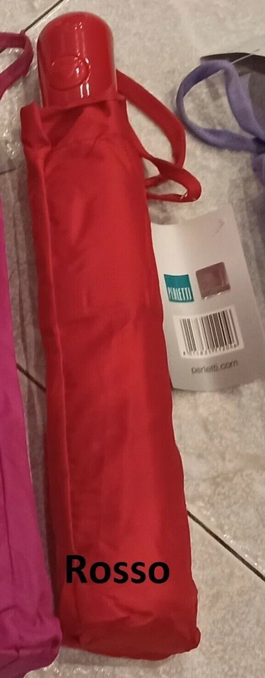 Ombrello Perletti donna mini apertura automatica Colore rosso prodotto nuovo - Immagine 1 di 1