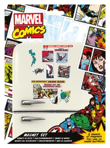 MARVEL RETRO HEROES MAGNET SET 18 MAGNETS 2 SHEETS NEW 100% OFFICIAL - Picture 1 of 1
