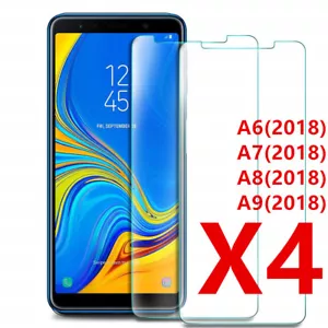 VERRE TREMPE ECRAN pour Samsung A6 Plus A7 A8 A9 2018 FILM PROTECTION LOT1/4 - Photo 1/27