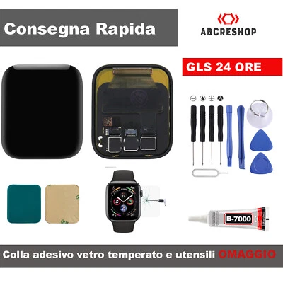 DISPLAY ORIGINALE APPLE WATCH SERIE 4 -40 4-44 ASSEMBLATO COMPLETO TOUCH VETRO - Image 1 of 4