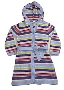 GYMBOREE Hooded Cardigan Sz 5 Belted 100% Cotton Girls  - Picture 1 of 5