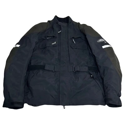 Abrigo chaqueta de motocicleta Tour Master Cortech negro vintage años 90 para hombre grande blindado Foto 1 de 4