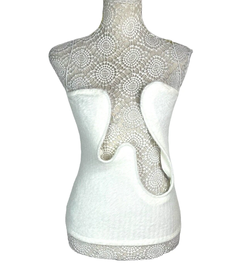 Pretty Little Thing White Soft Touch Cut Out Top Wired Women’s UK Size 8  - Image 1 of 4