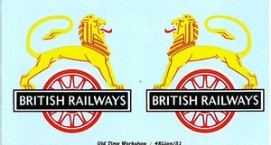 3.1/2" BR Lion Over Wheel (unit = Sheet) - Picture 1 of 1