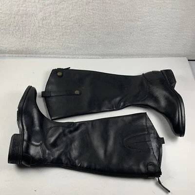 Botas de montar Sam Edelman Penny de cuero de cuero negro para mujer talla 4,5 nuevas sin caja 7575 Foto 1 de 4
