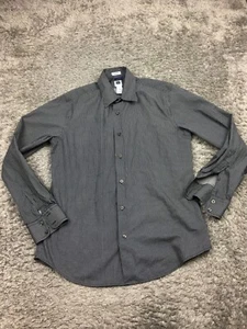 Transnine Button Up Shirt Mens Size Medium Brown Plaid Short Sleeve - Picture 1 of 13
