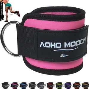 Comfortable Adjustable Padded Ankle Wrist Cuffs Neoprene Padded Straps D-Ring - Picture 1 of 6