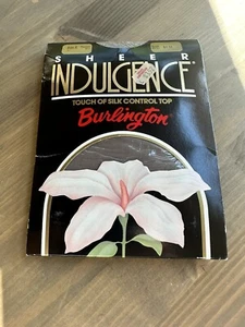 Manguera Panty Top Vintage Burlington Sheer Indulgence Control Talla 2 Taupe EE. UU. - Imagen 1 de 4