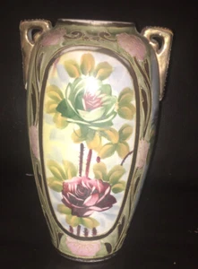 12” Vintage Cloisonné Hand Painted Vase - Picture 1 of 6