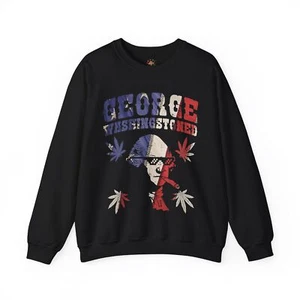 George Funny cannabis 420 stoner smoker punk hipster weed lover Gift Sweatshirt - Bild 1 von 41