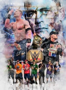 John Cena 17 Time WWE Undisputed Champ Art Card Limited #ed/100 John Rudolph - Picture 1 of 3