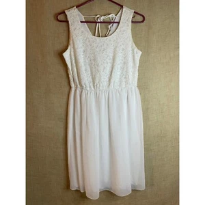 Enfocus Studio Lace Dress Ivory White Sleeveless Party Dress Size 6 - Picture 1 of 9