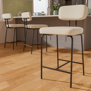 26 Inch Counter Height Bar Stools Set of 3 Low Back Home Kitchen Bar Chairs - Picture 1 of 24