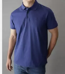 Calvin Klein Men's Polo Shirt Liquid Touch Smooth Soft Cotton(BLUE XL)NWOT - Picture 1 of 5